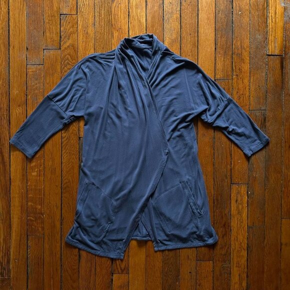 Toad & Co‎ Horny Toad Wisper Cardie Eco Wrap Sweater 2017 Size S Women Blue - Picture 1 of 6